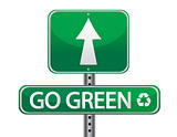 Go green sign illustration design over a white background