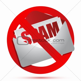 No more spam concept illustration design over white