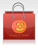 Halloween trick or treat bag illustration design