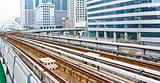Sky train railway line in Bangkok
