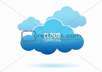 Cloud computing concept illustration design isolated over a white background