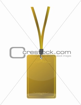 golden pass illustration design isolated over a white background