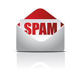 Spam mail illustration design isolated over a white background
