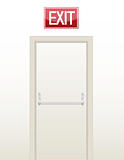Emergency exit door illustration design