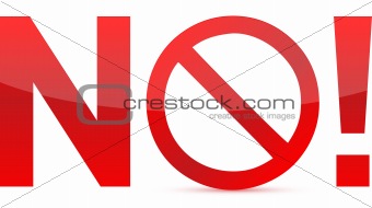 No/Not Allowed Sign illustration design isolated over a white background
