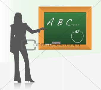 Female school teacher illustration design