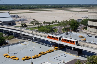 Taxis waiting at Tampa Airport