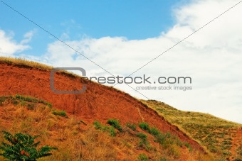 Landslide on the clay hill