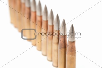 Bullets isolated on white background