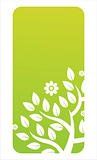 green floral banner