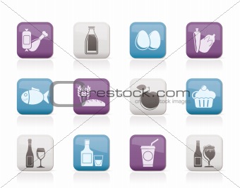 Food, drink and Aliments icons