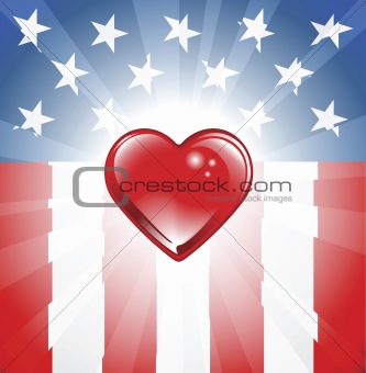 Patriotic Heart Background