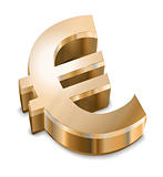 golden Euro sign