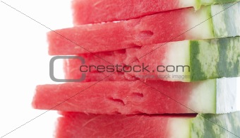Stack of fresh slices of watermelon