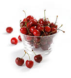 fresh red cherries