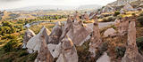 Limestone chimneys in Cappodocia Turkey
