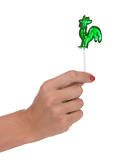 Lollipop in a hand