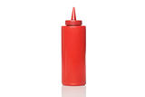 A red ketchup bottle
