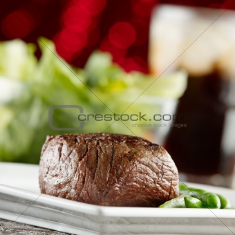 festive steak dinner
