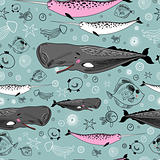 sea ​​texture of the whales and fishes