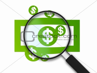 Magnifying Glass - Dollar Note