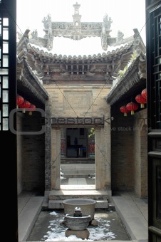 Interior view of an ancient Chinese building