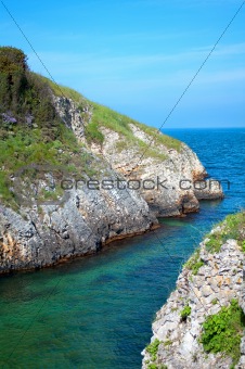 landscape with sea rocks