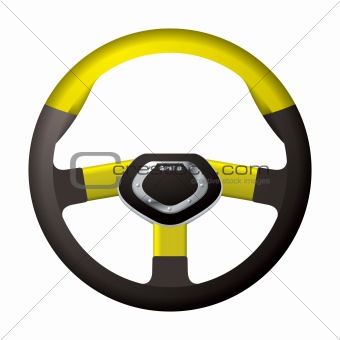 Sports steering gold wheel