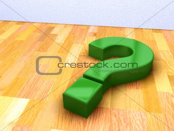 green question mark