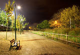 Night city park