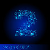 Broken glass - digit two
