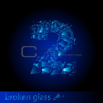 Broken glass - digit two
