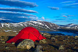 Tent at a Lake on the Nordkalottleden