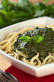 Fresh Homemade Pesto on Spaghetti