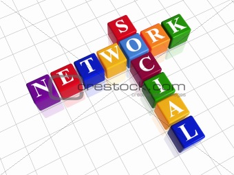 social network - colour crossword