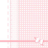 lace frame at plaid fabric background