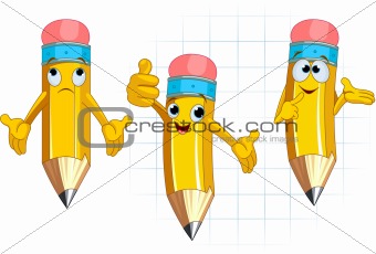 Pencil Character facial expressions and posing