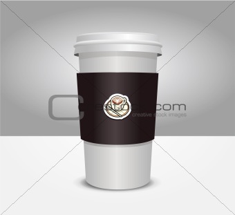 3d coffee cup vector illustration 