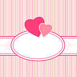 birthday, greeting, valentine or Wedding card with hearts