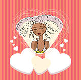 Girl Greeting card design