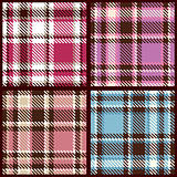 set of seamless checkered vector pattern 
