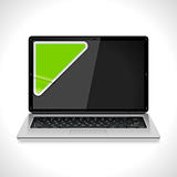 Vector laptop with sticker icon