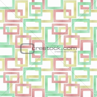 Seamless Background Pattern From Photographs of Pastel Wooden Frames.