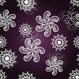 vector seamless abstract winter background with snowflakes