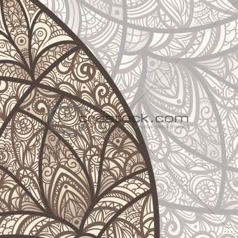 vector hand drawn background with floral elements
