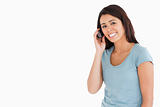 Attractive woman on the phone