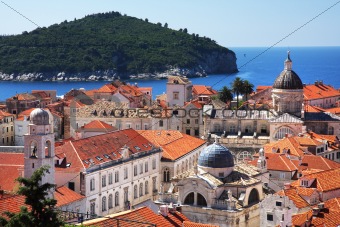 Dubrovnik old town and Lokrum