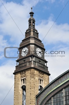 Clock Tower in Hamburg (Germany)