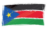 Grunge South Sudan flag