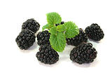 blackberries with lemon balm